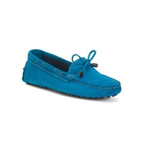 ANTICA CUOIERIA Blue Made In Italy Suede Car Shoes
